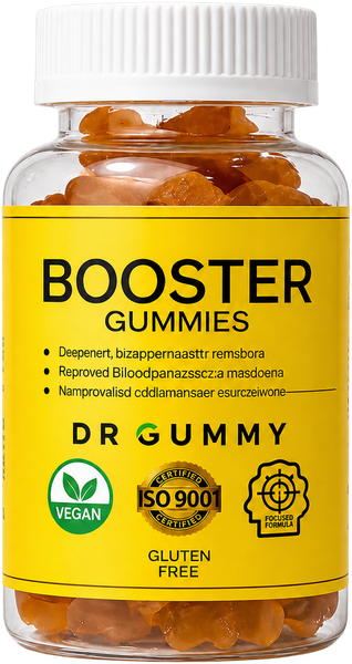 Male Booster Gummies bottle on transparent background
