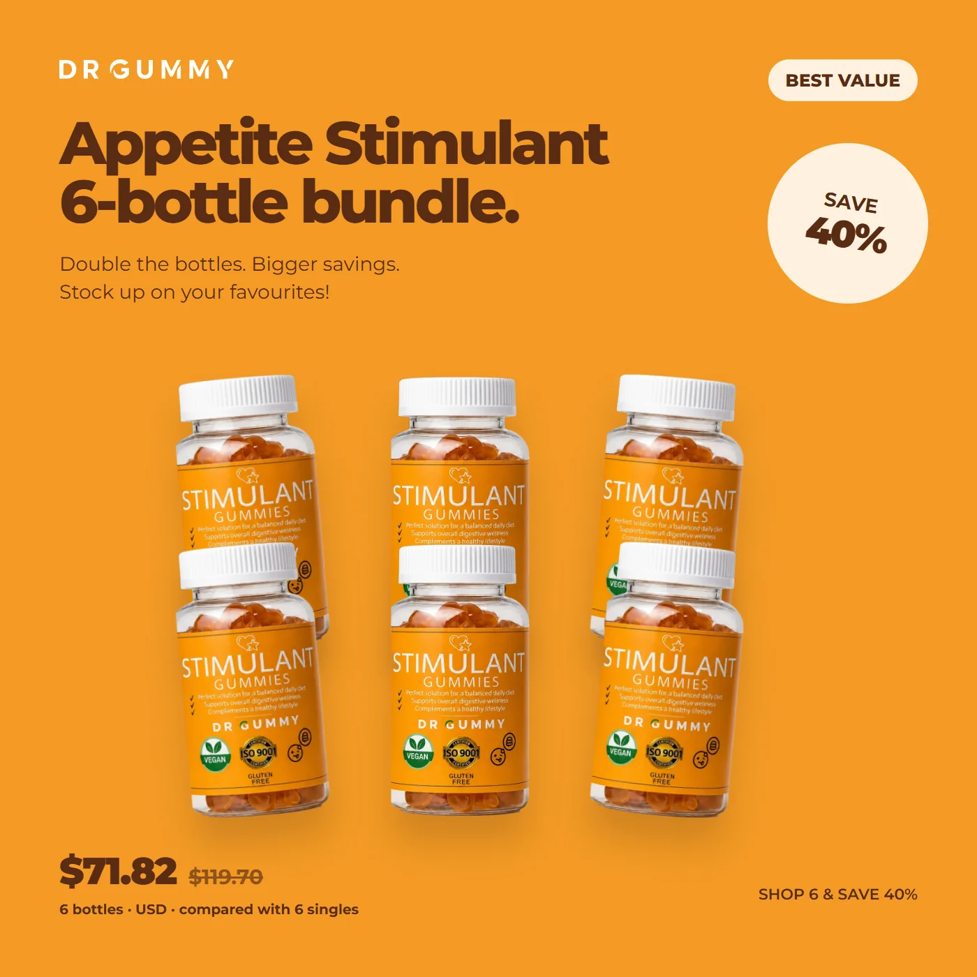 Six-bottle Appetite Stimulant bundle