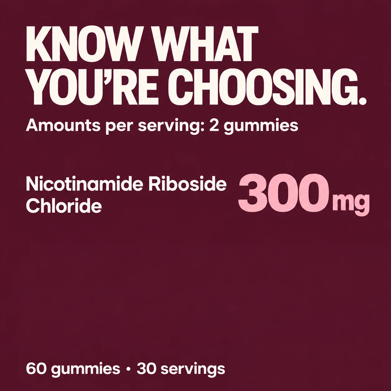 Anti Aging Gummies ingredient amounts per serving of two gummies