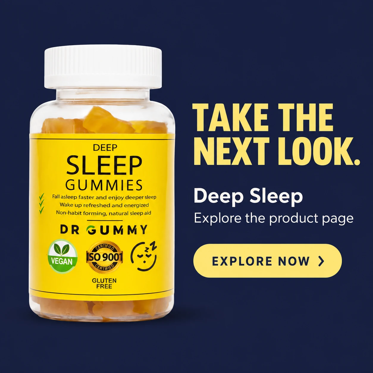 Deep Sleep bottle and TikTok Shop product-page invitation