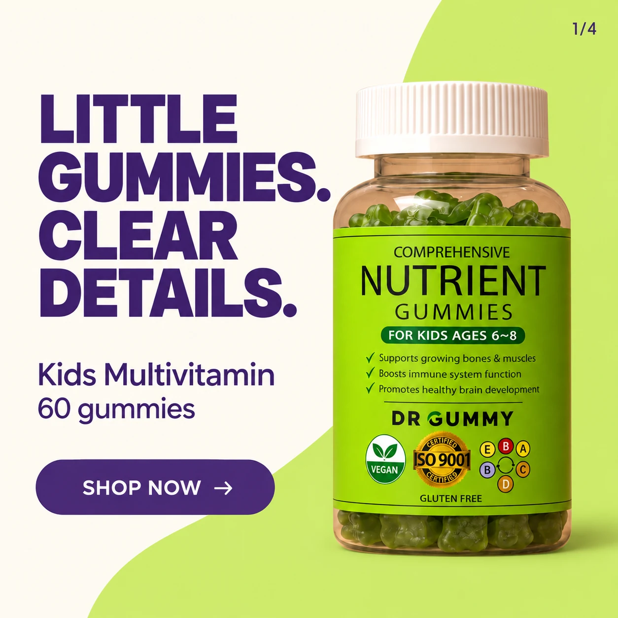 Kids Multivitamin — product design