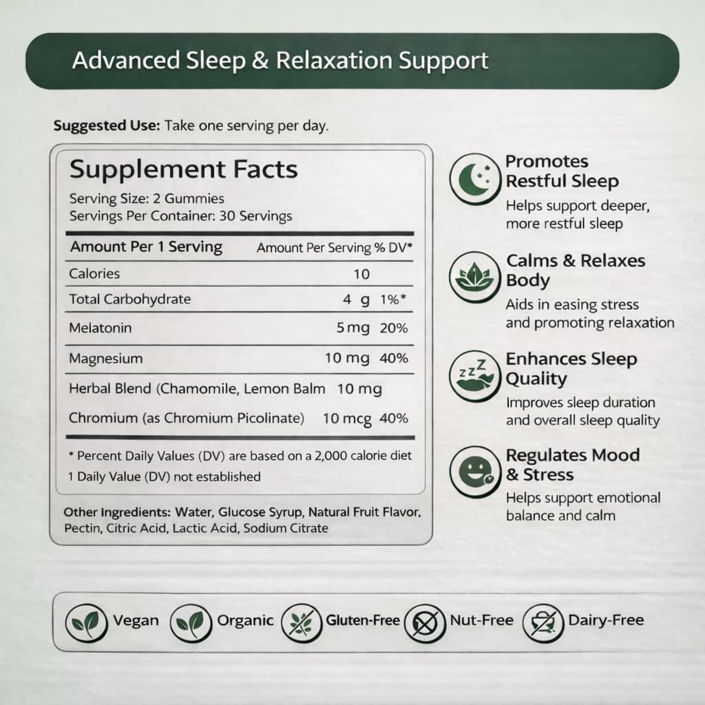 Supplement facts Deep Sleep